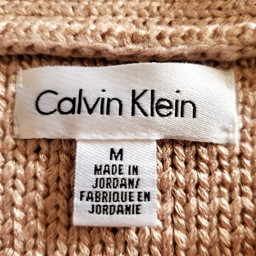 Calvin Klein Knit Long Sleeve Sweater Blush Size M - Picture 3 of 10